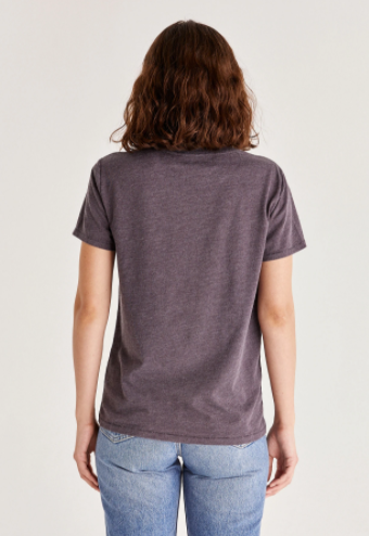 Easy Be Wine Tee- Shadow - Xs