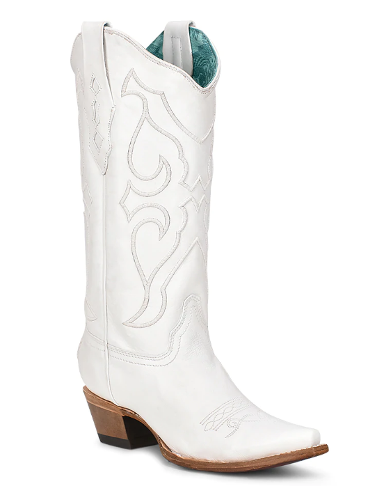 LD White Embroidery Boot
