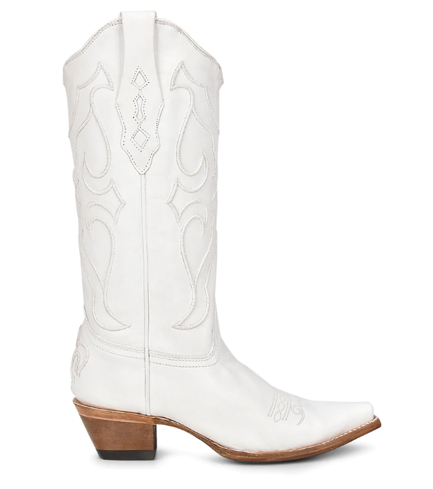 LD White Embroidery Boot