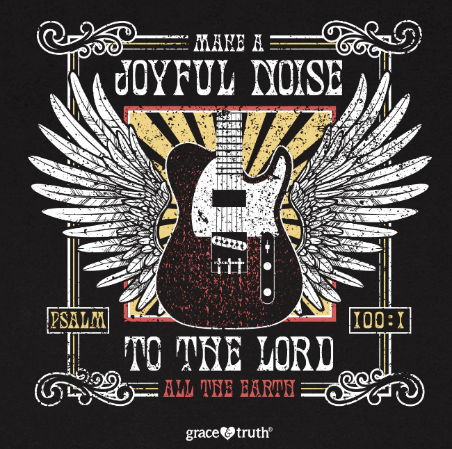 Joyful Noise Tee- Blk - S