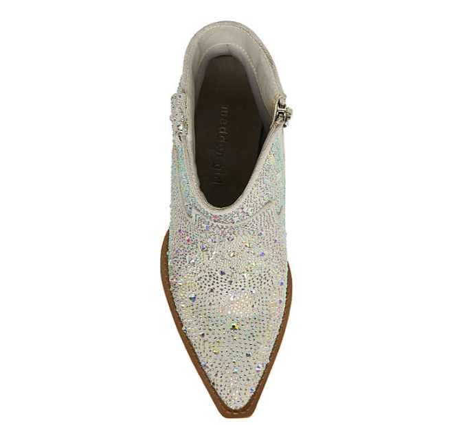 Jolene Rhinstone Bootie - Wht Multi