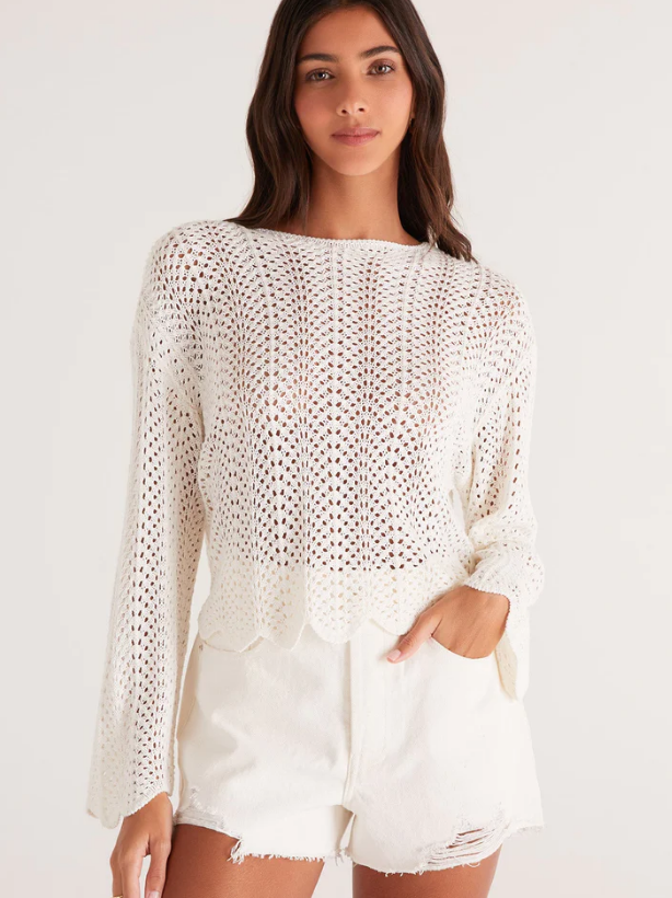 Donovan Crochet Top - Sandstone - Sm