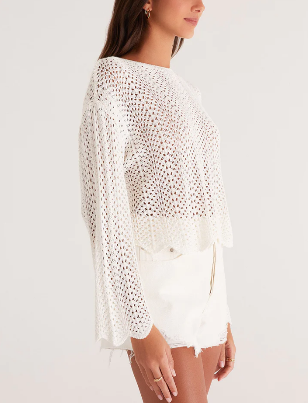 Donovan Crochet Top - Sandstone
