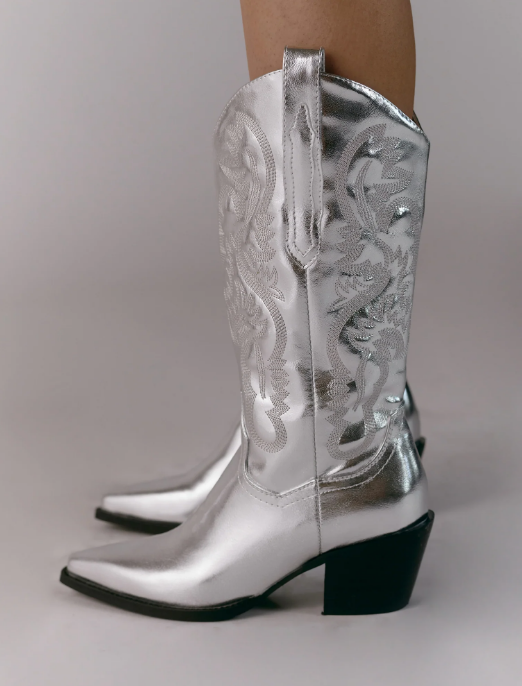 Danilo Metallic Boot - Silver
