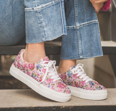 SB Sidny Rhinestone Sneaker - Floral