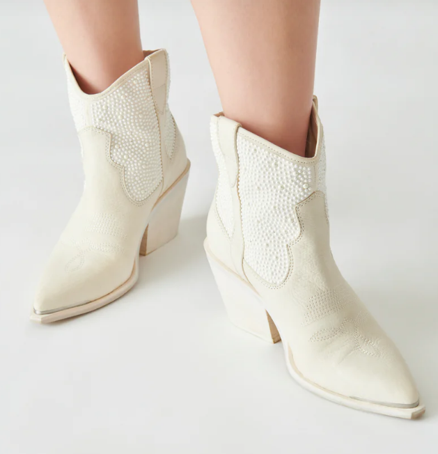 Nashe Pearl Booties - Off White