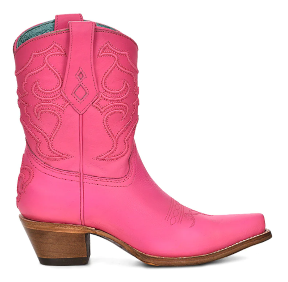 LD Fuchsia Emb Ankle Boot