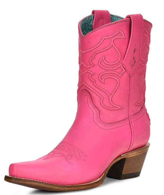 LD Fuchsia Emb Ankle Boot - 7
