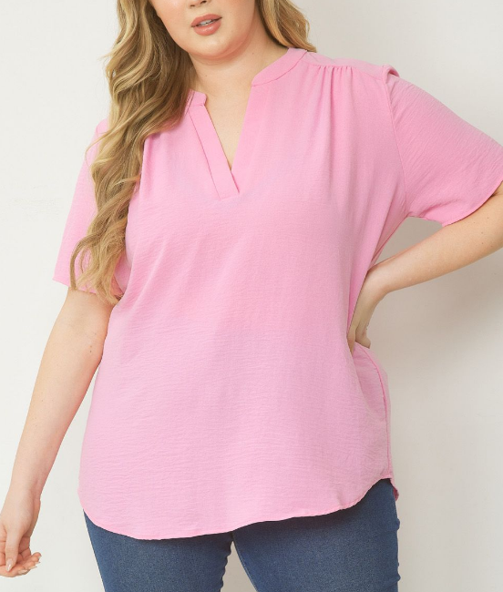 Elley Top - B Pink - 1X