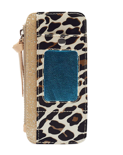Mona Brown Leopard Card Organizer