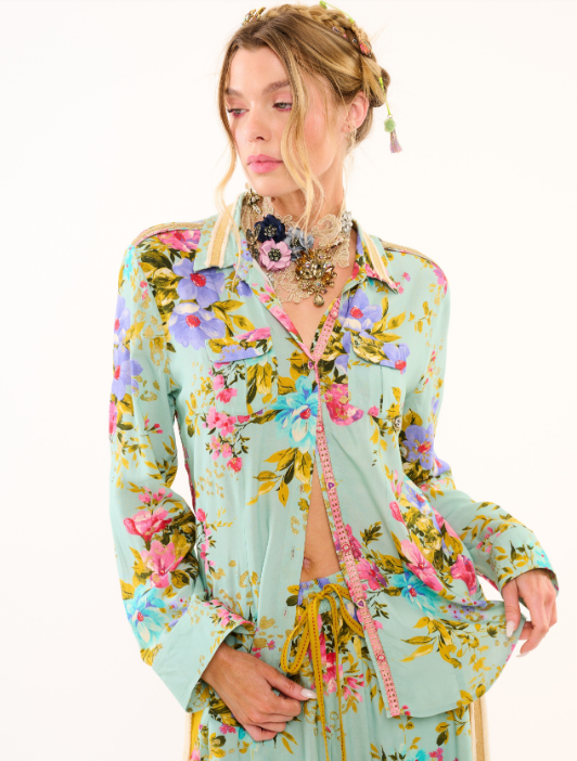 Eva's Charm Blouse - Teal