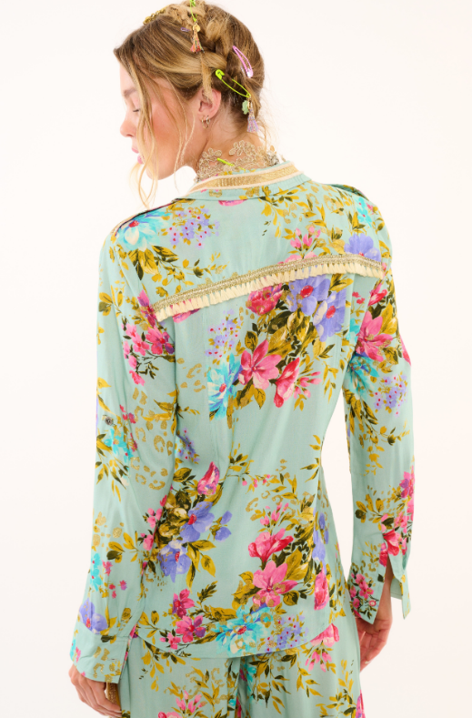 Eva's Charm Blouse - Teal - Lg