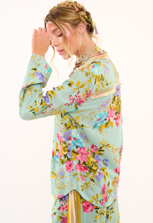Eva's Charm Blouse - Teal