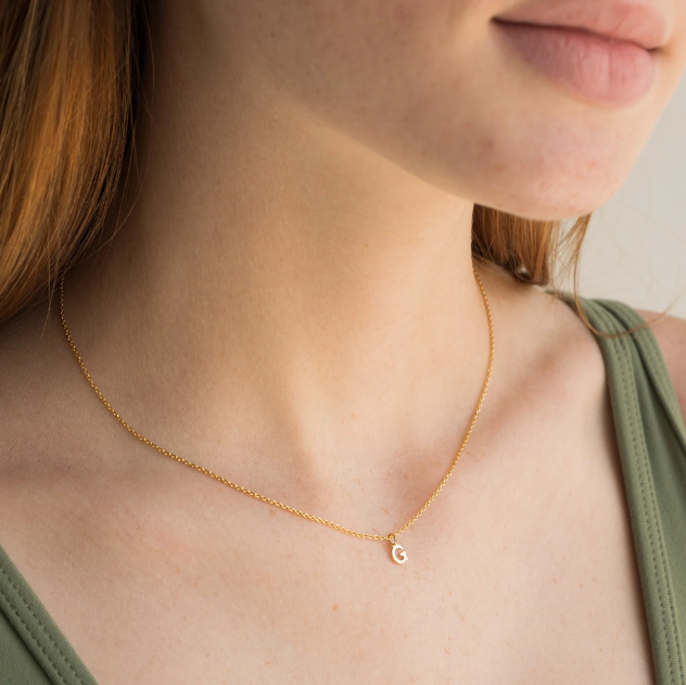 DAINTY LOVE INITIAL NECKLACE- GOLD