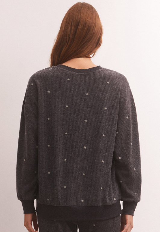 Cozy Days Thermal Sweatshirt - Heather Black