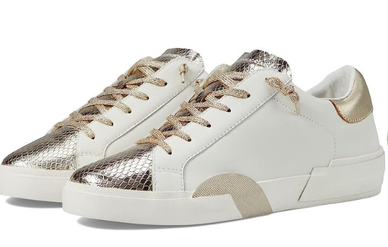 Zina Sneaker - White/Gold - 9.5