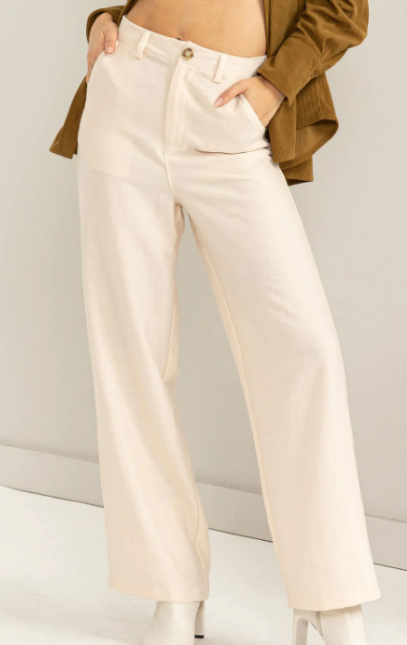 Selene Corduroy Pant - Cream - Sm