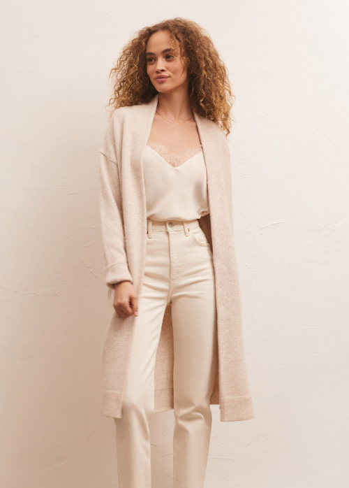 Phoebe Duster Sweater Light - Oatmeal Heather - Xs