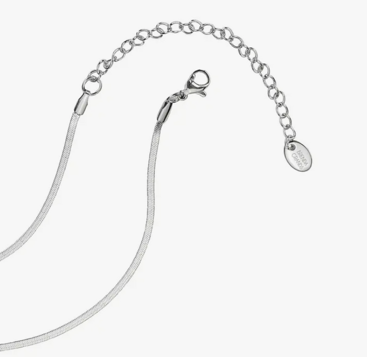 Dainty Herringbone Necklace Silver