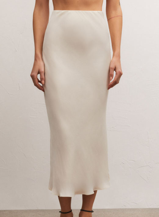 Europa Poly Sheen Skirt - Sand
