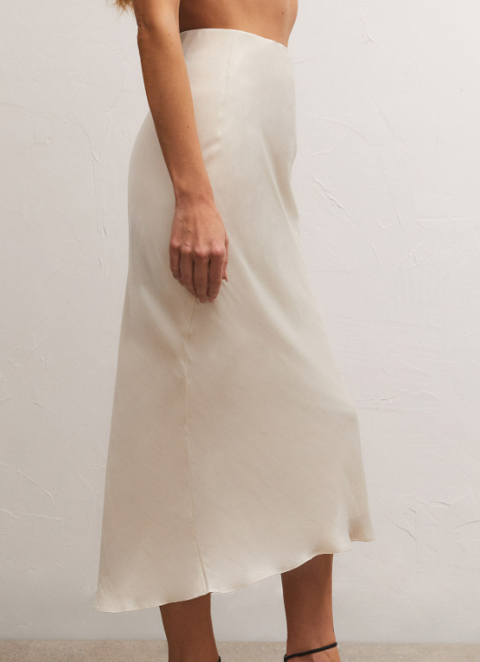 Europa Poly Sheen Skirt - Sand - Lg