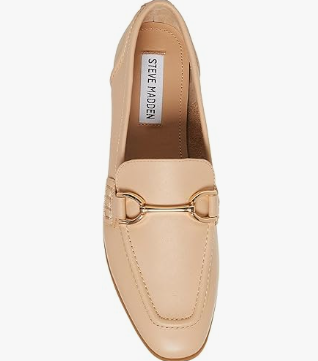 Carrine Penny Leather Loafer - Cream - 8.5
