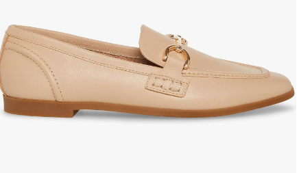 Carrine Penny Leather Loafer - Cream