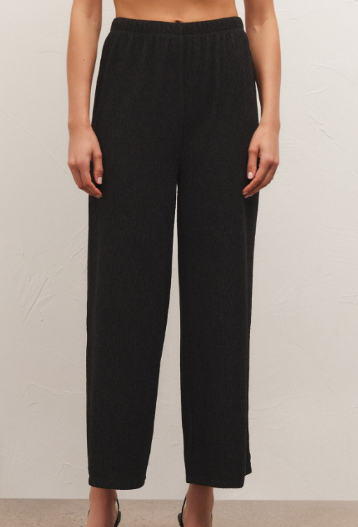 Cosmic Crinkle Knit Pant - Black
