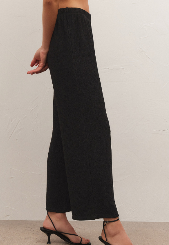 Cosmic Crinkle Knit Pant - Black
