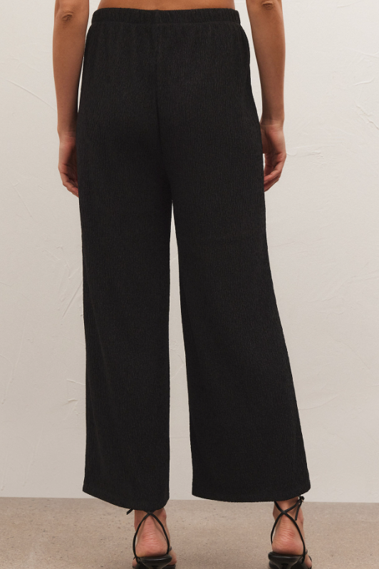 Cosmic Crinkle Knit Pant - Black