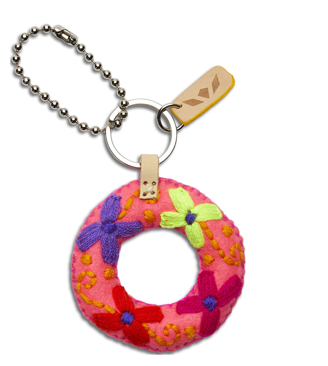 O Pink Felt Charm