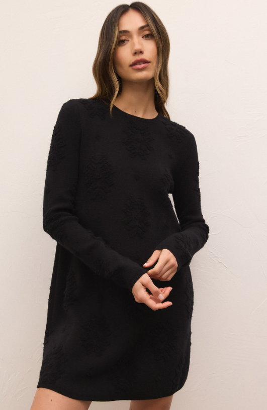 Lena Sweater Dress - Black - Med