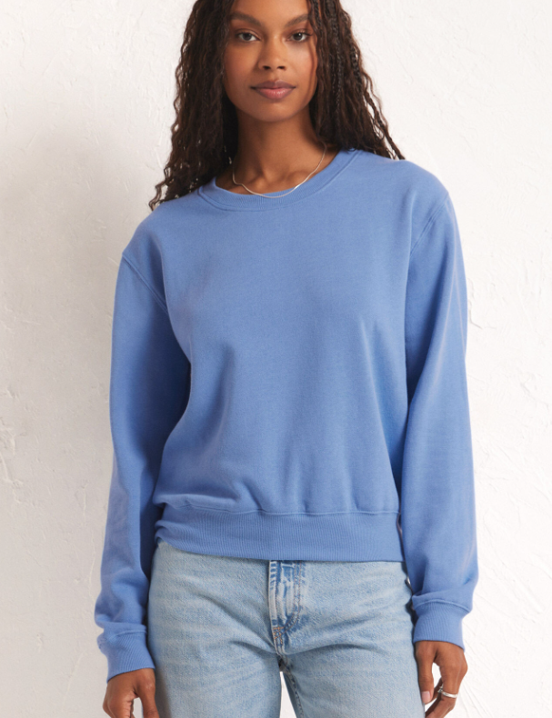Classic Crew Sweatshirt- Blue Isle - M