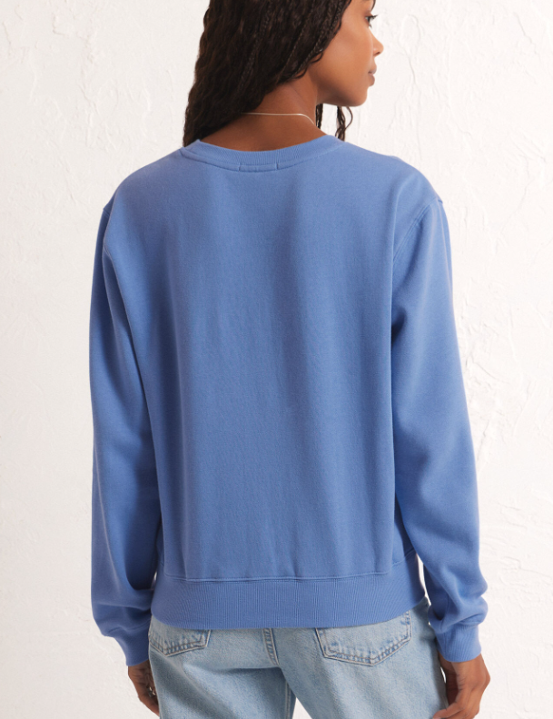 Classic Crew Sweatshirt- Blue Isle