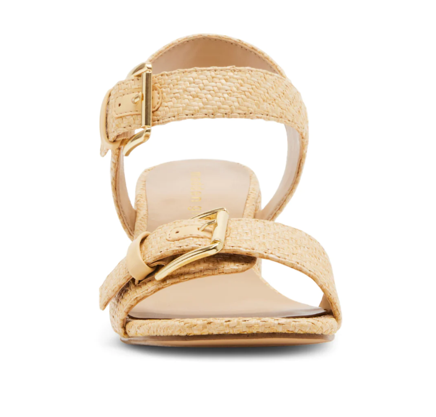 Alma Raffia Block Heel - Natural - 6
