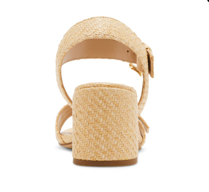 Alma Raffia Block Heel - Natural - 6