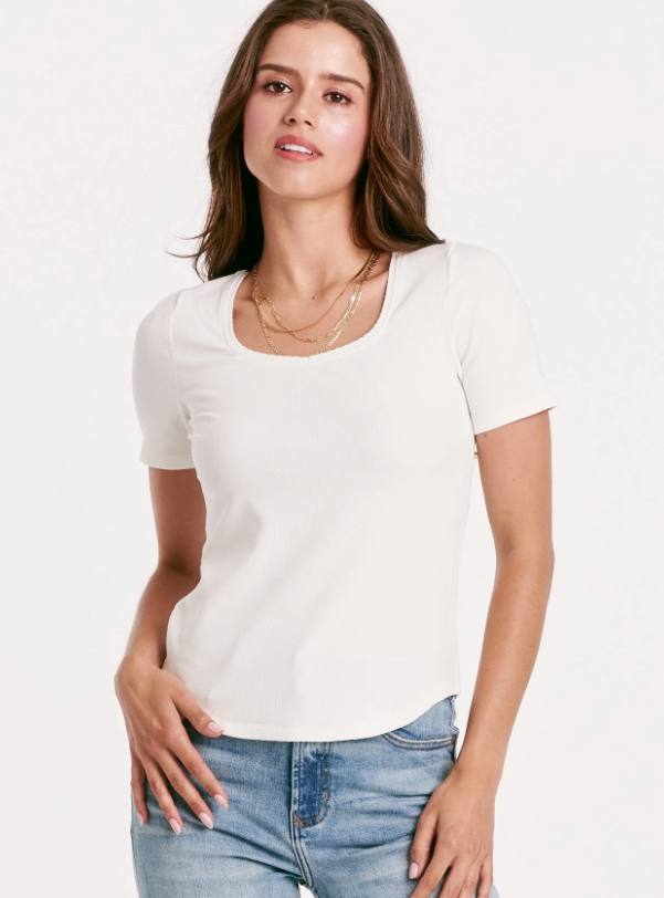 Austin Sweetheart Neck Top - White - L