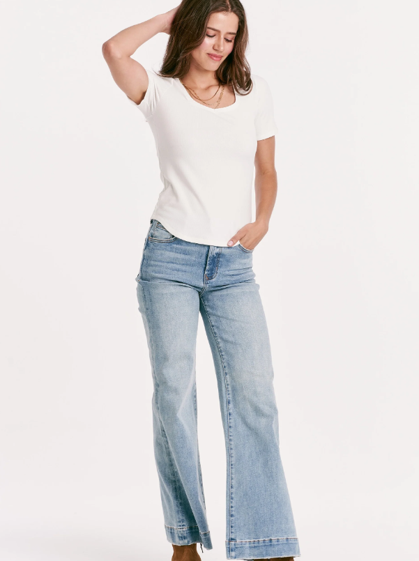Austin Sweetheart Neck Top - White