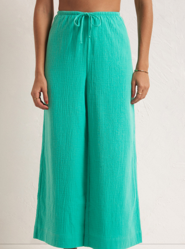 Barbados Gauze Pant - Cabana Green - Sm