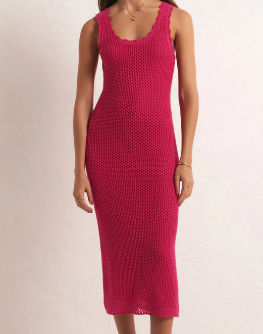 Ibiza Sweater Dress - Dragon Fruit - Sm