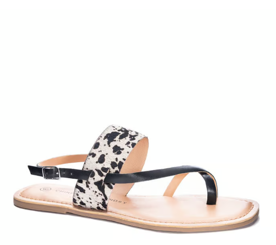 Reeba Cow Print - White/Blk - 7