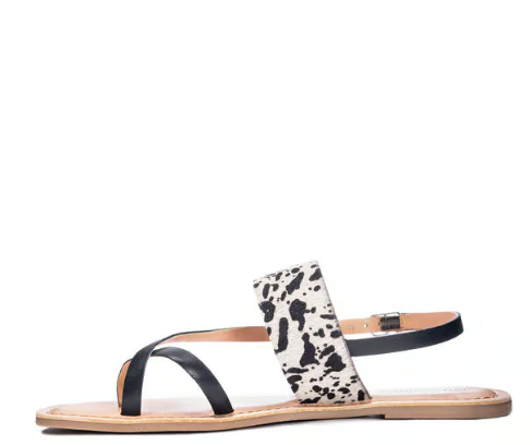Reeba Cow Print - White/Blk - 6