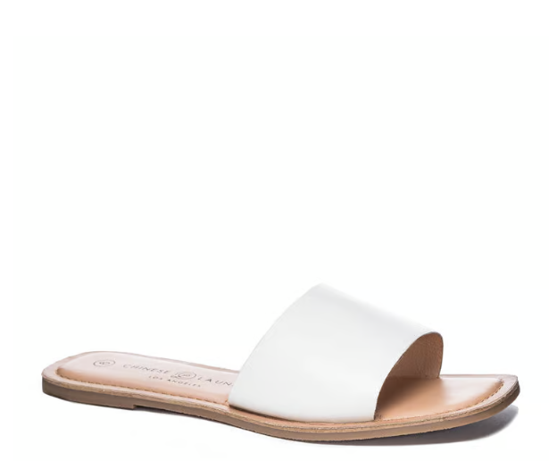 Regina Slide Sandal - White - 9