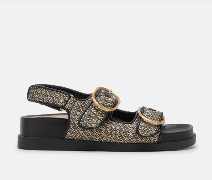 Starla Sandal- Black Multi Woven - 8.5