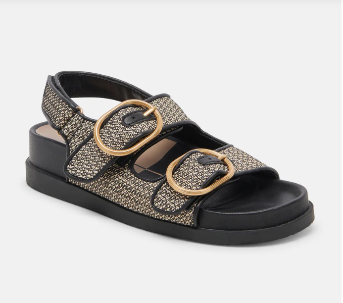 Starla Sandal- Black Multi Woven
