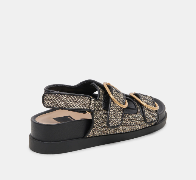 Starla Sandal- Black Multi Woven