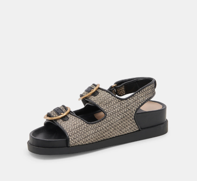 Starla Sandal- Black Multi Woven - 6