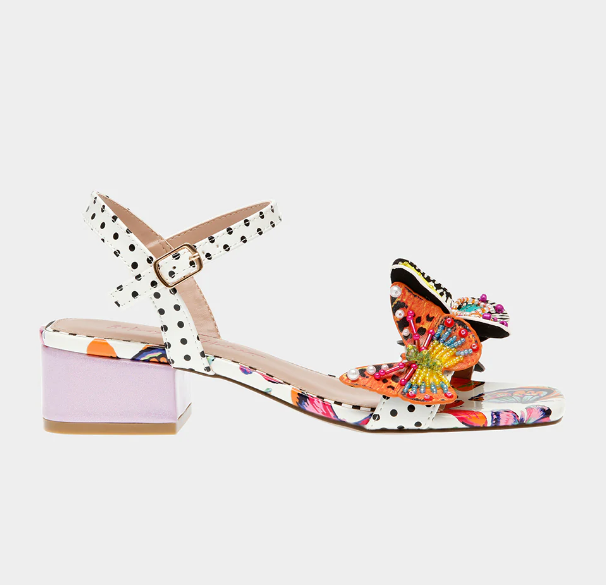 Lotty Butterfly Heel- White - 6.5