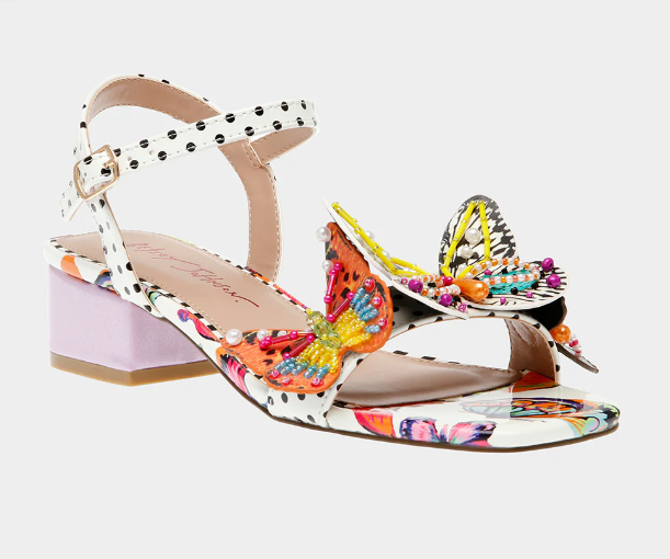 Lotty Butterfly Heel- White - 8.5