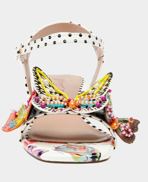 Lotty Butterfly Heel- White
